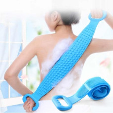 Силиконовая щетка мочалка для тела с ручками Скрабер Balty-Nat массажер для ванной и душа синяя